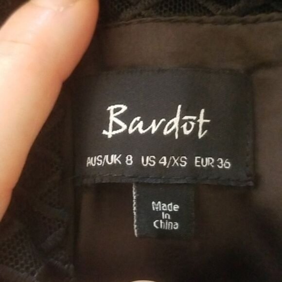 Bardot Black Laced Detail Jumpsuit Sz 4 Sleeveless Straight Leg Whimsigoth Glam - Picture 5 of 10